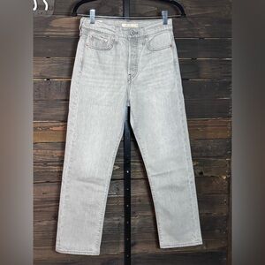 Womens Light Gray Wedgie Straight Levi’s  Jeans
